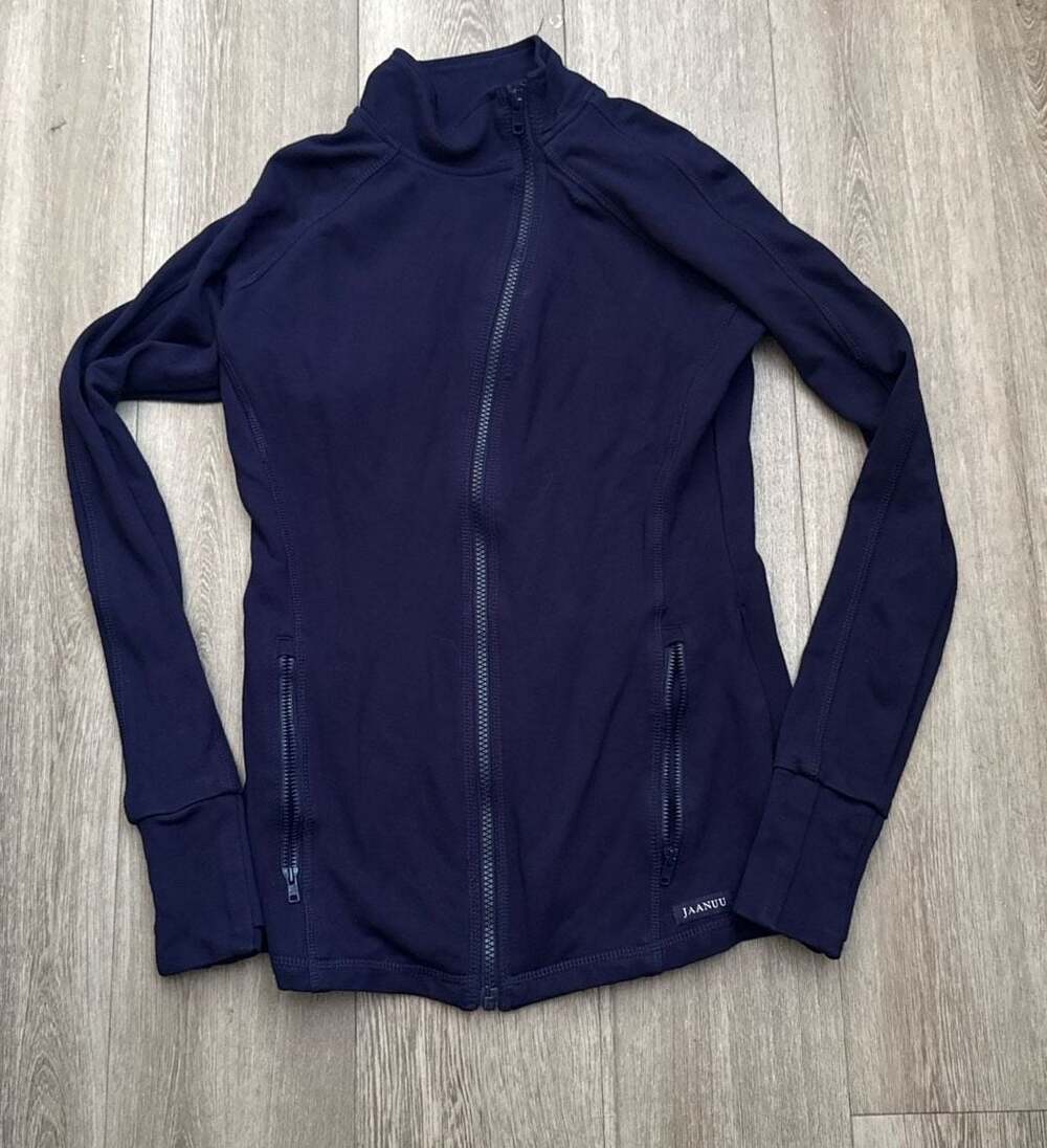 Jaanuu 4-Pocket Full Zip-Up Jacket- Navy XS